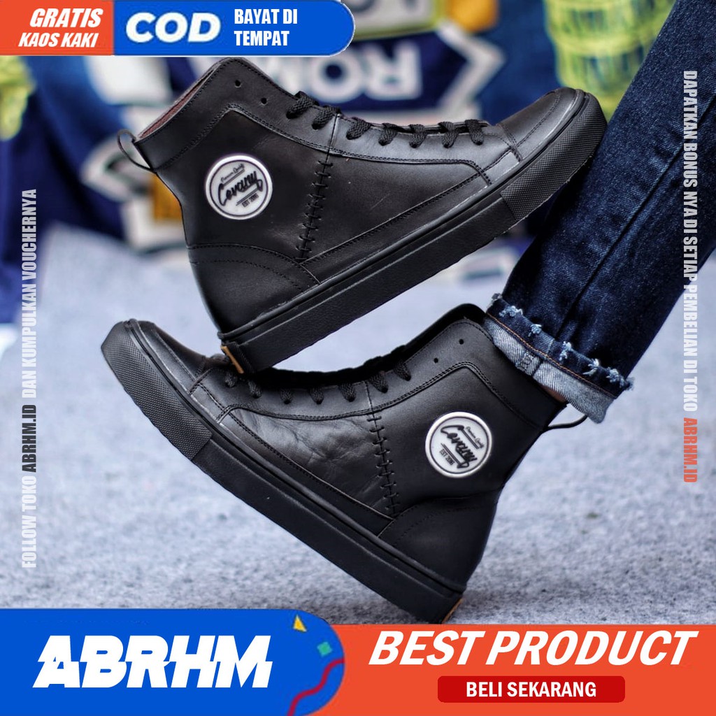 ABRHM X DANTE Sepatu Pria Casual Kulit Asli Sepatu Boot Sneakers Pria Sepatu Sneakers Casual Ori Sepatu Kasual Gaya Santai Keren Kekinian Original Shoes