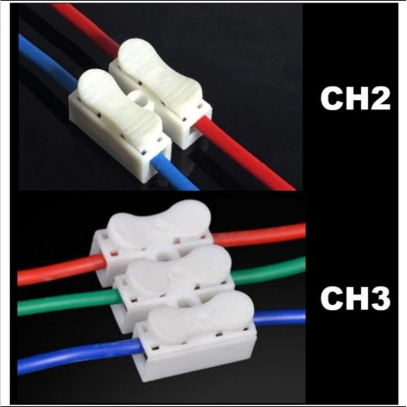 Quick connect CH2/3 Wire Connector Terminal Sambungan Kabel CH-2/3 PIN