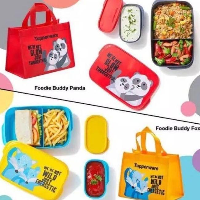 Tupperware Foodie Buddy Fox / Panda Kotak Makan