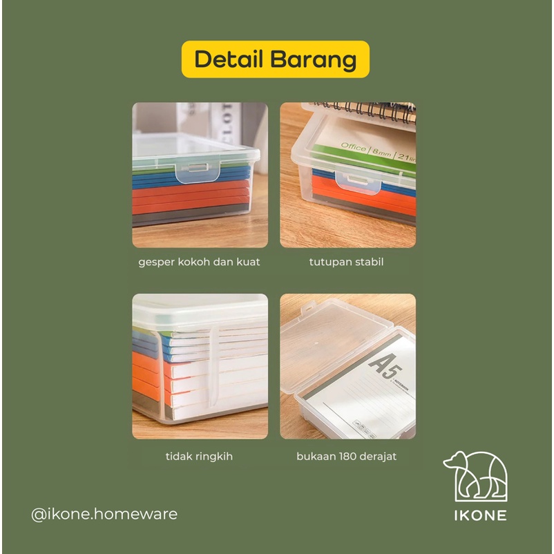 【IKONE】MOKA Stationery Organizer Tempat Penyimpanan Alat Buku Tulis Kotak Buku Kotak Stationery Pen Pensil Storage Organiser Kotak Penyimpanan Dokumen Berkas Kertas