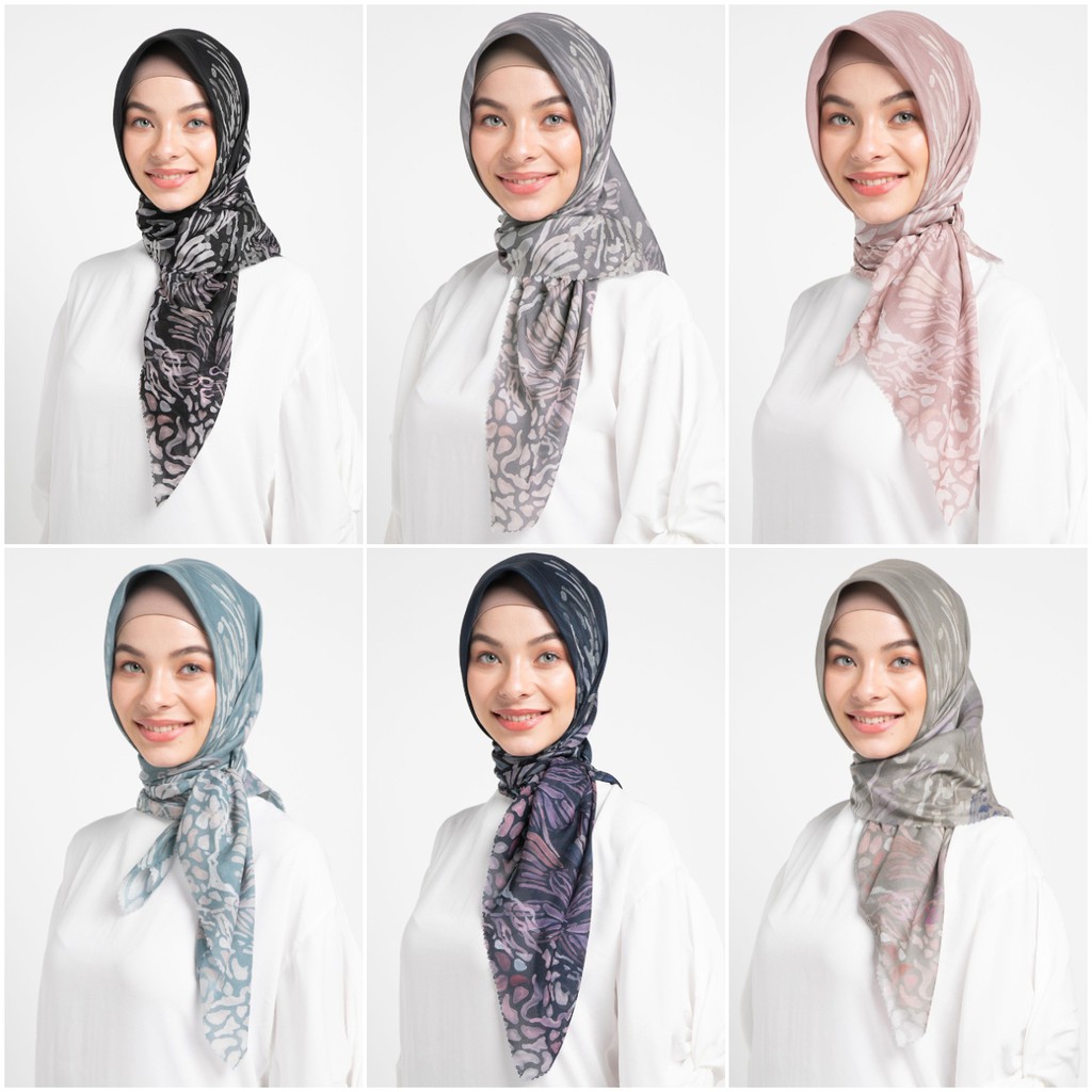 Buttonscarves for ZLR Cara / Nora Square Voile Cotton Scarf | Shopee