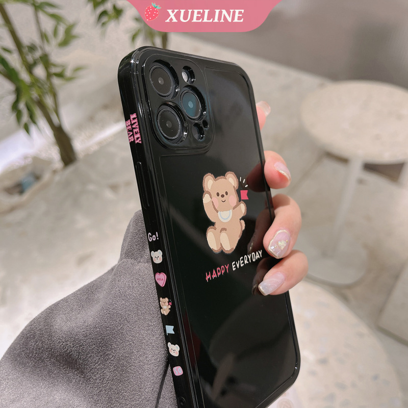 Soft Case Silikon Tpu Motif Kartun Beruang Untuk Iphone 7 8 Plus 7 8 Se X Xs Xr Max 11 12 Pro Max Xueling