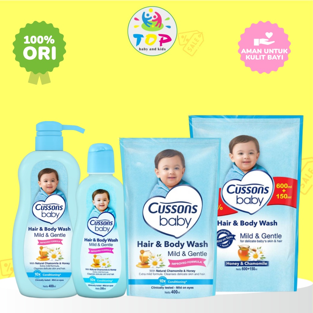 ~TOP~ CUSSONS BABY HAIR & BODYWASH MILD GENTLE (PILIH VARIAN DI VARIASI)