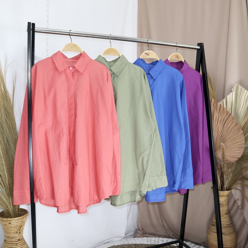 KARA.ID KEMEJA BASIC Jumbo - Kemeja Atasan Wanita