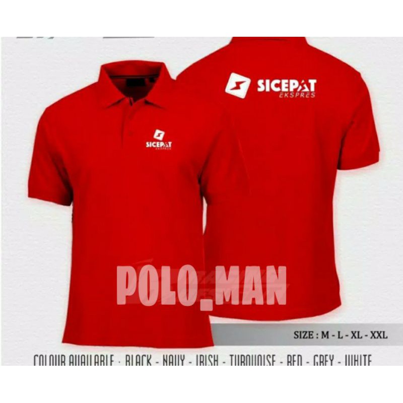Kaos Distro Baju polo tshirt Si Cepat Express Logo Kurir Sicepat - Tshirt Murah Unik