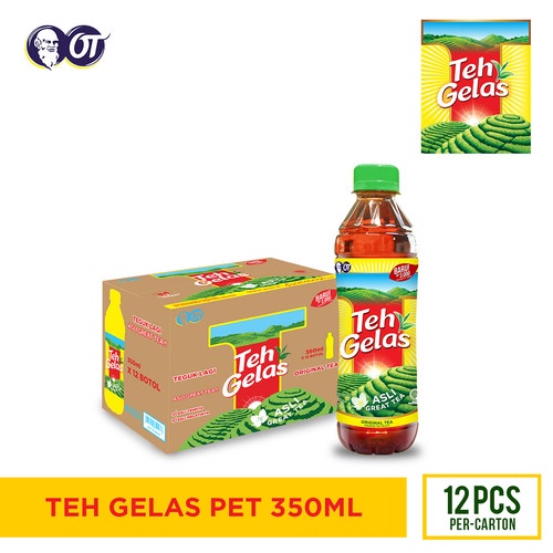 Teh Gelas Botol 350 ml 1 Dus Isi 12 pcs