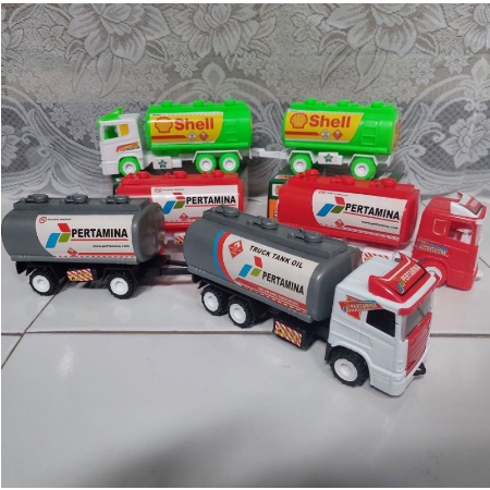 mainan mobil truck gandeng muatan minyak gandeng K