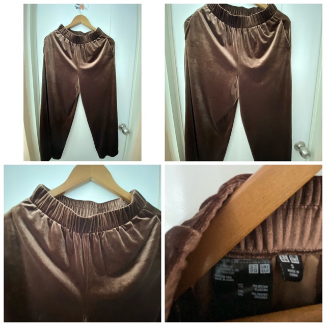 Uniqlo suede kulot pants celana original