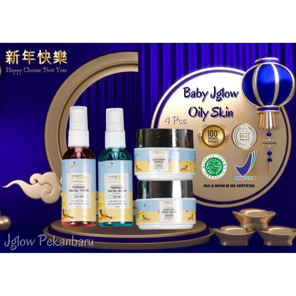 Skincare Remaja Untuk Jerawat BPOM Paket Kecantikan Baby Jglow Oily Skin 1 Paket