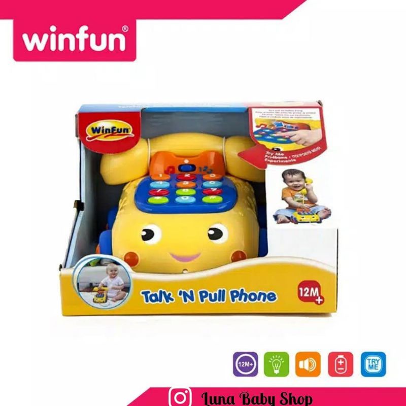 Winfun Talk 'N Pull Phone 12m+