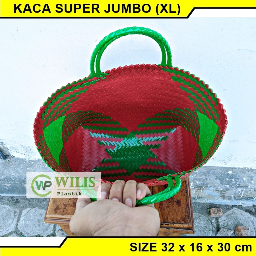 Tas Anyaman Plastik KACA SUPER JUMBO (XL) / Tas Parcel Sembako Hampers