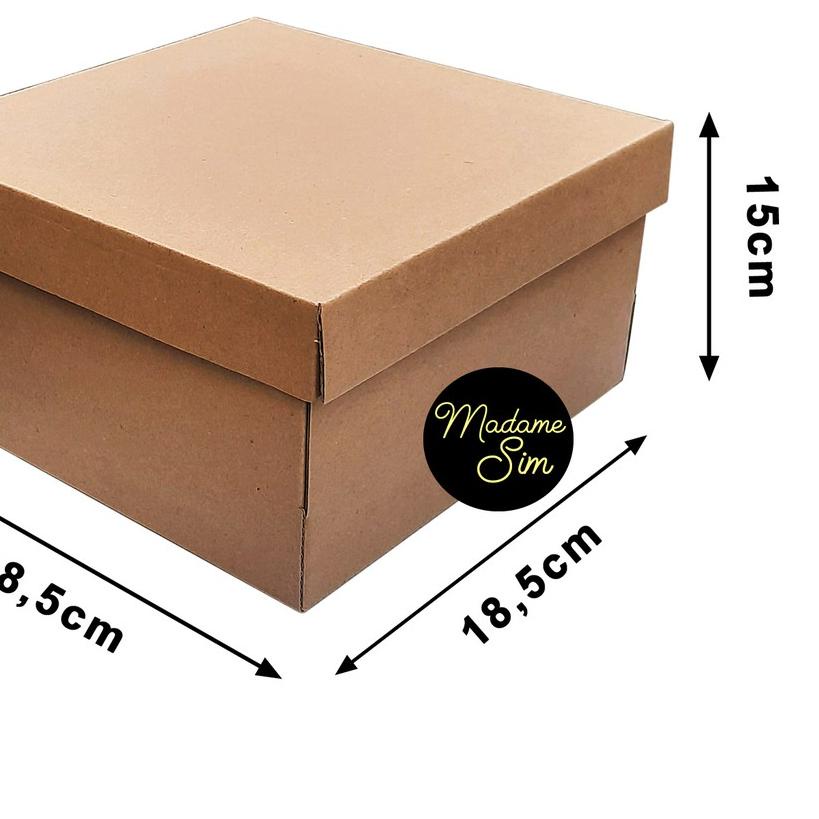 

KOTAK KUE - CAKE BOX - DUS BOLU 18 x 18 x 15 CM (ISI : 10 PCS) ●