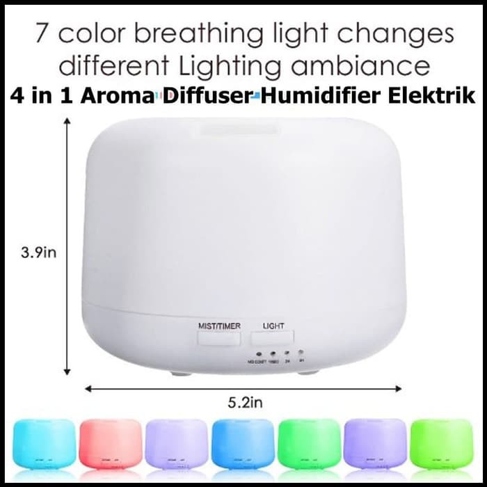 Taffware 4 in 1 Aroma Diffuser Humidifier Elektrik 7 LED HUMI H770