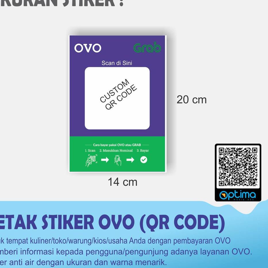 

[97] CETAK STIKER OVO BESERTA QR CODE ♥ 97