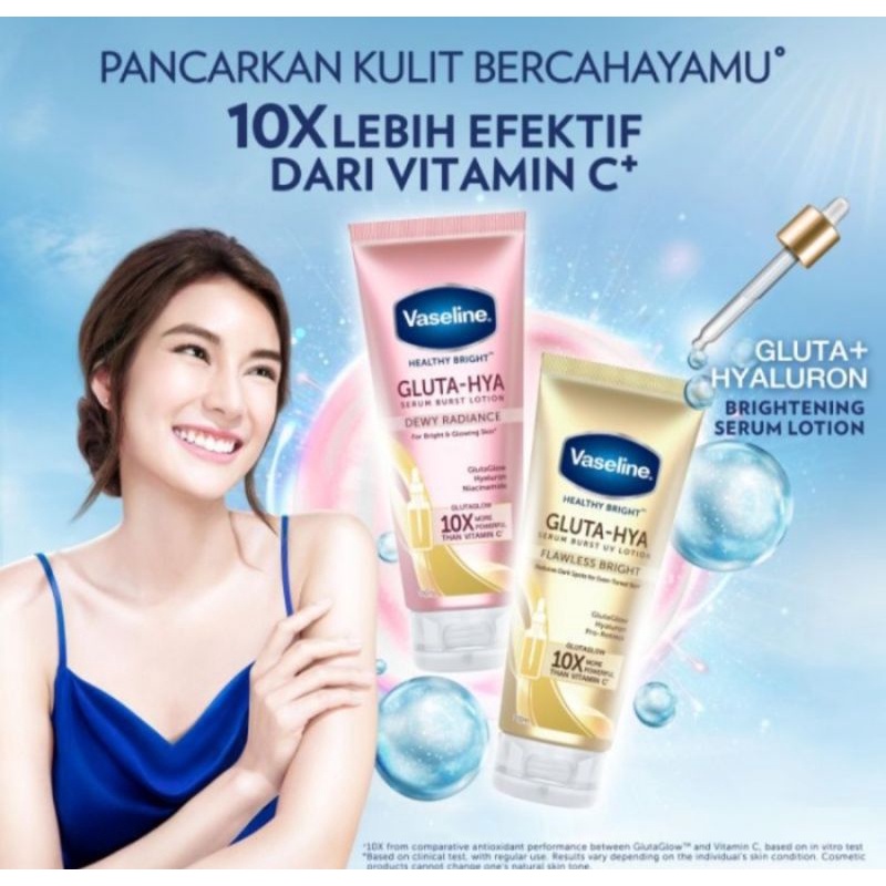 Vaseline Gluta Hya Serum Bright 200ml Original Vaseline Pink Dewy Radiance Gold Flawless Bright Body Lotion