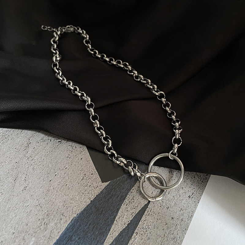 Kalung Rantai Klavikula Bahan Titanium Steel Untuk Wanita