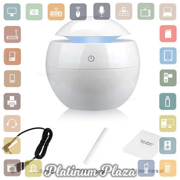 Taffware Minimalist Air Ultrasonic Aroma Humidifier - HUMI K-003-1 - Black`15L6VF-