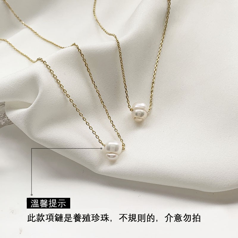 Kalung Rantai Klavikula Hias Mutiara Gaya Korea Untuk Perempuan