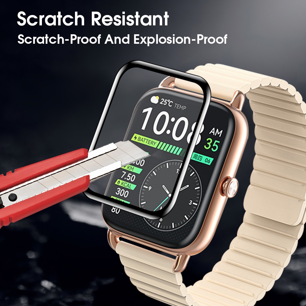 1 / 2 Pcs Pelindung Layar Smartwatch Haylou RS4 / RS4 PLUS 20D Full Cover Anti Sidik Jari