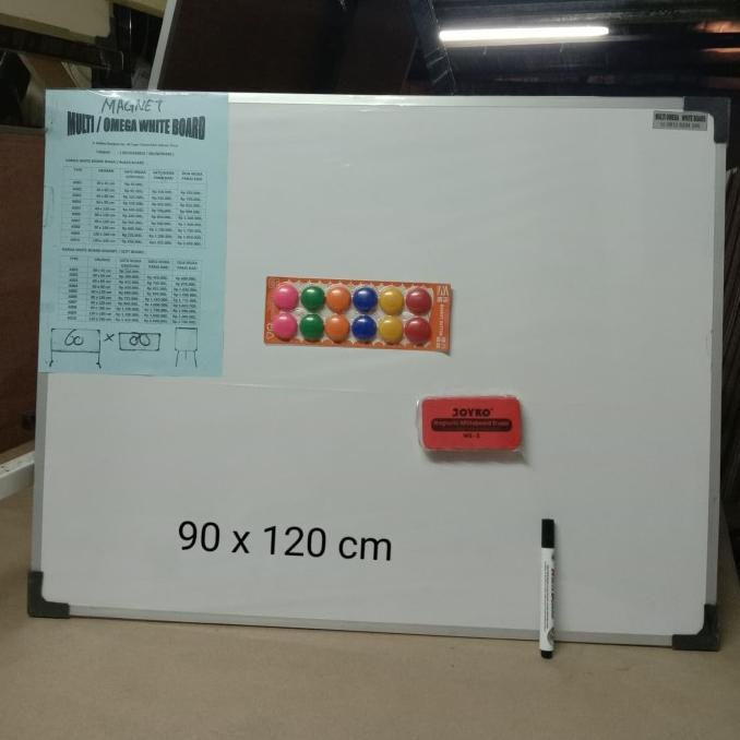

whiteboard magnet gantung 90 x 120 cm komplit