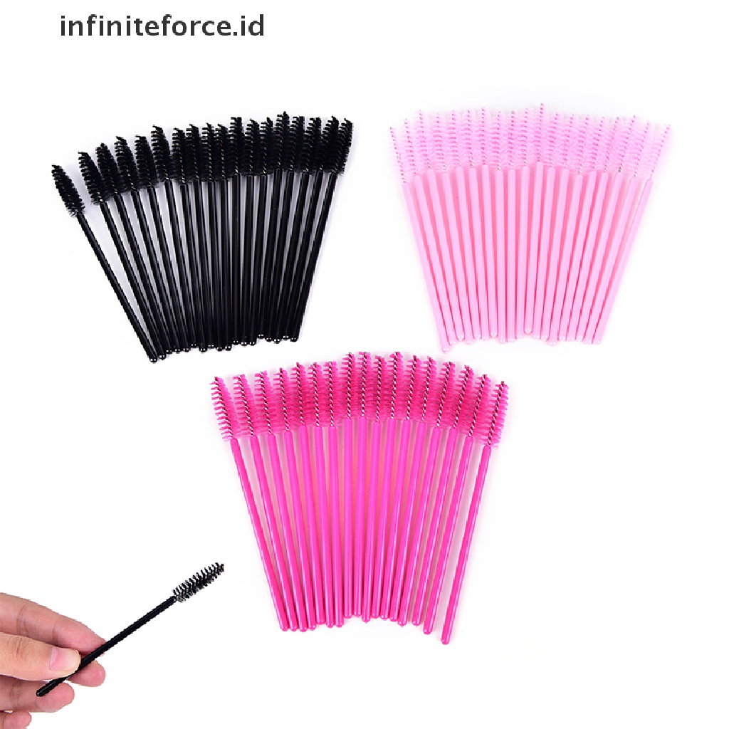 50 Pcs Brush Maskara Bulu Mata Sekali Pakai Untuk Makeup