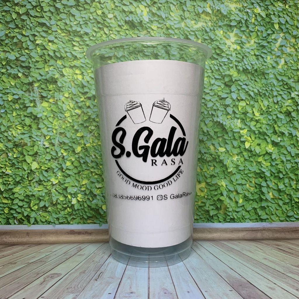 Sablon Gelas Cup Plastik Starindo 22 oz 9 gram / Sablon Gelas Kopi Thai Tea Boba Milk Shake Teh
