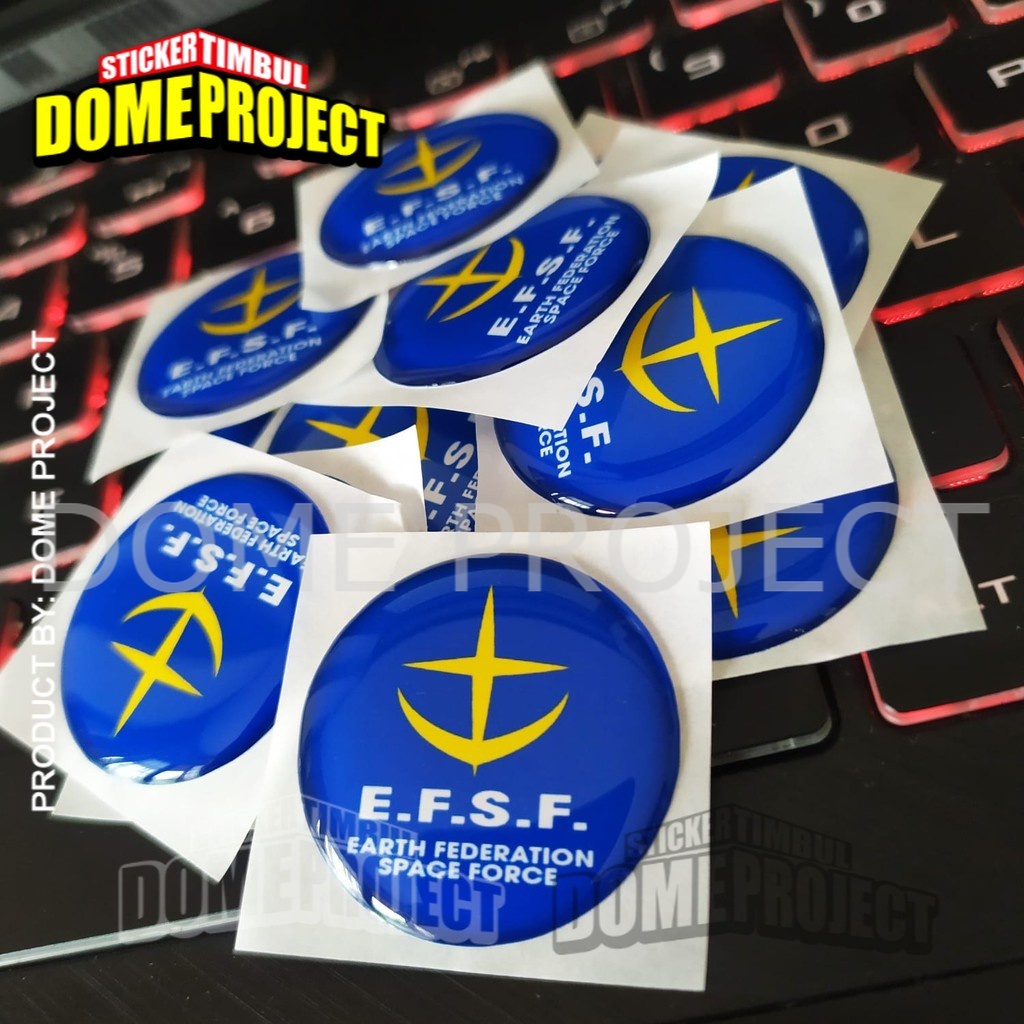 STIKER MOTOR EMBLEM 3D LOGO ANIME GUNDAM EFSF KALIPER REM AKSESORIS YAMAHA HONDA SUZUZI KAWASAKI AESTHETIC KEREN