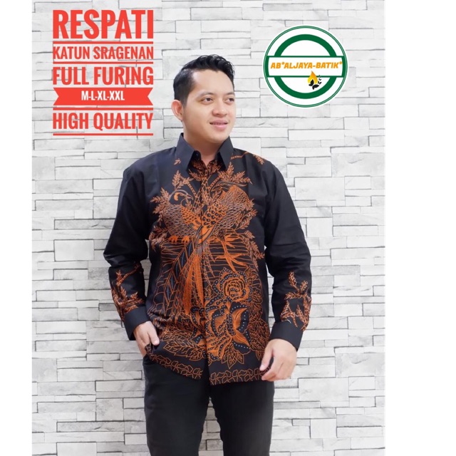 Batik Pria Lengan Panjang RESPATI FULL FURING Katun Halus Ori Solo