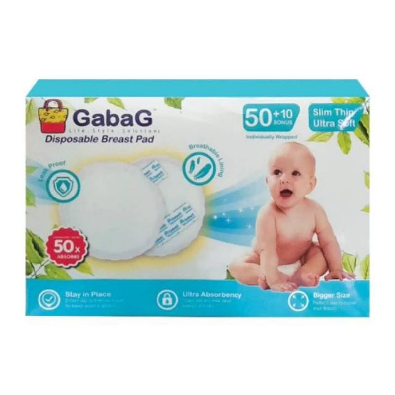 GabaG breastpad isi 50 + 10 pcs