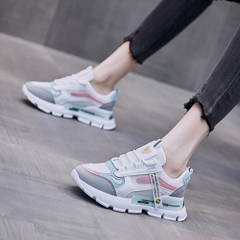 [Import] Taspopo 1013 Sepatu Sneaker Wanita Bertali Korea Original Luar Negeri Fashion Murah