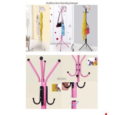 (VCM) Stand Hanger Hook Multifungsi / Hanger Gantungan Baju Tas Topi