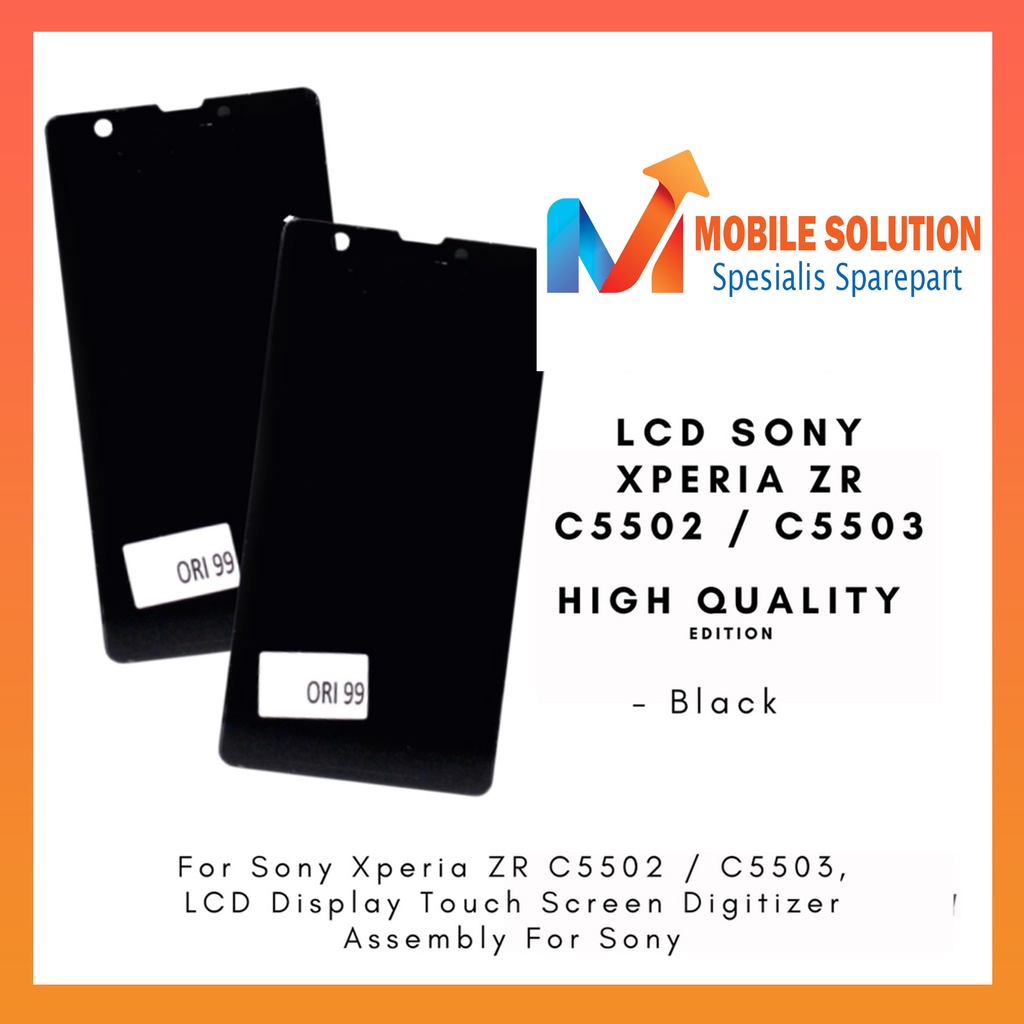 Grosir LCD Xperia ZR C5502 C5503 ORIGINAL 100%  Fullset Touchscreen Garansi + PACKING / Bubbel