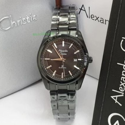 Jam Tangan Wanita Alexandre Christie AC 8618 LD  Lady FullBlack Original