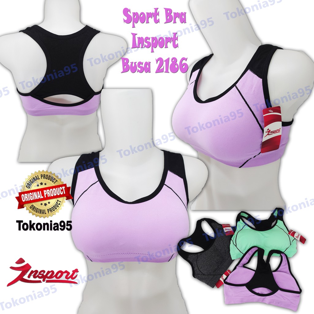 Insport Sport Bra Art 2186 - Bra Olahraga Senam Sport Gym Fitness - Multicolour