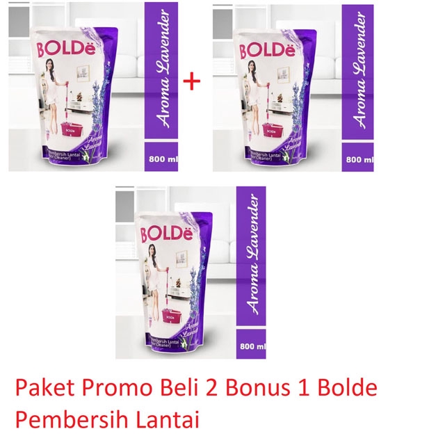 Promo Beli 2 Bonus 1 Bolde Pembersih Lantai Aroma Lavender