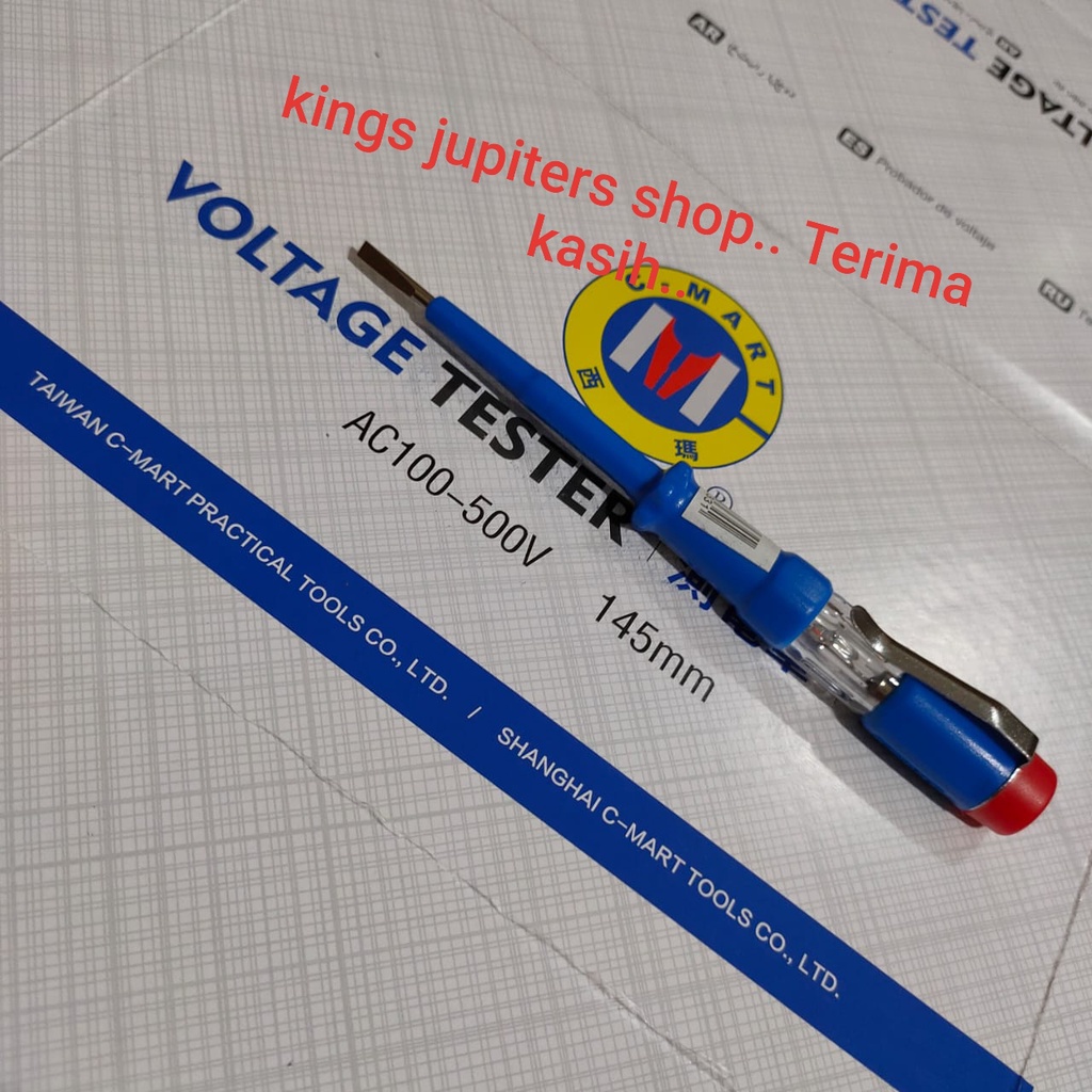 kuat CMART bisa 100V sd 500V TESPEN OBENG listrik TEST PEN atau unior iwt