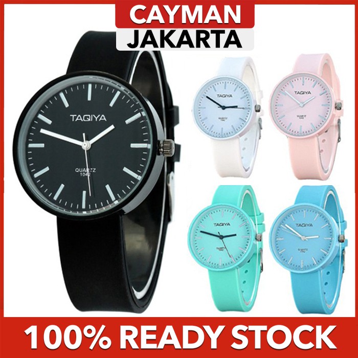 ★ Cayman ★ Taqiya Jam Tangan Wanita Korea Fashion Men Women Jelly Murah Analog Watch191