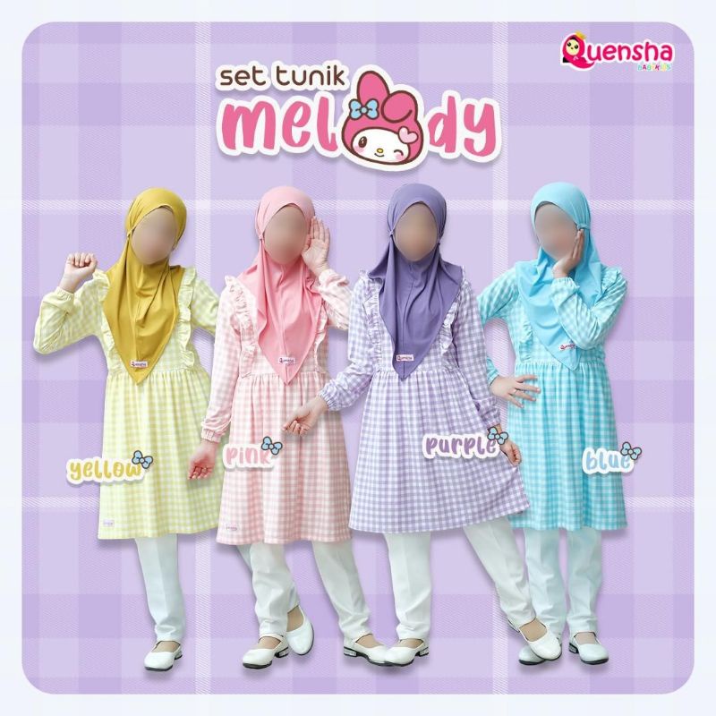 Set Tunik Melody Teen By Quensha / Tunik Anak