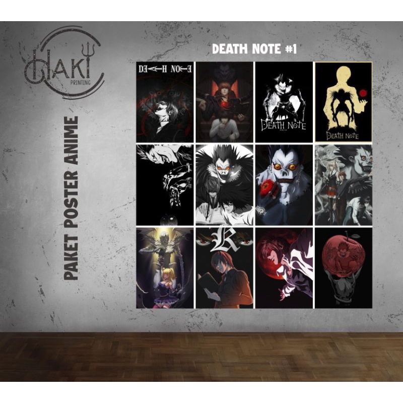 [Isi 12 Poster] PAKET POSTER ANINE DEATH NOTE