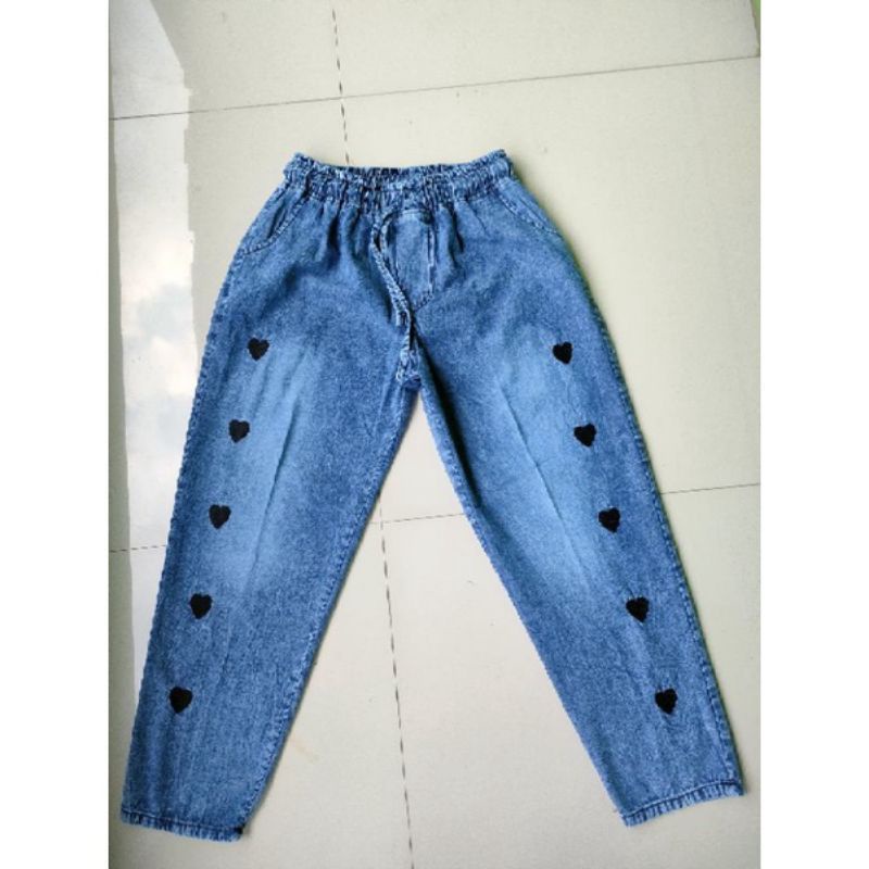 BAGGY JEANS SNOW WANITA 7/9 - COISSY PANTS WANITA BAHAN SOFT JEANS - CELANA 7/9 WANITA PREMIUM