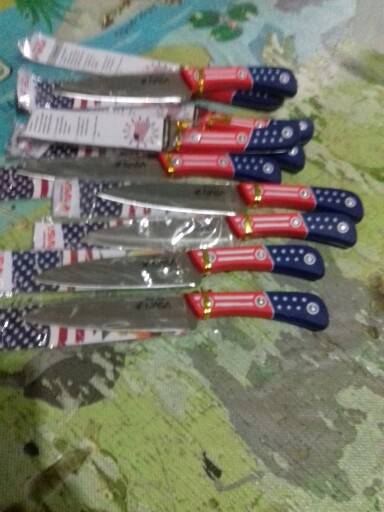 Pisau Dapur Kupas Buah Motif Usa Amrik - Fruit Knife