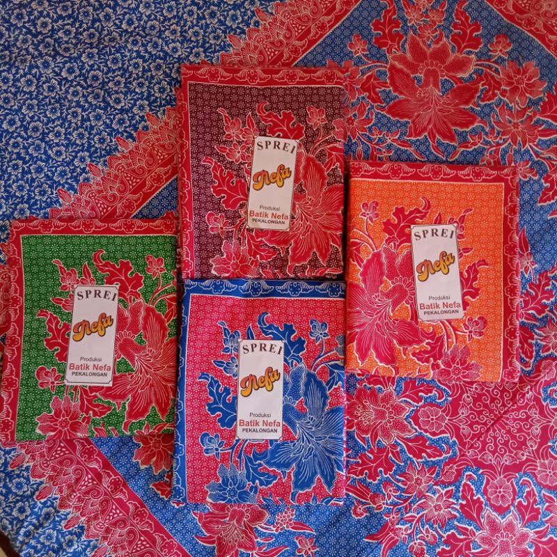 SPREI BERKARET BEDCOVER MOTIF UKURAN JUMBO 160x200x20 HOMEMADE MOTIF BATIK KATUN MURAH 160x200/180x2