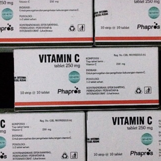 VITAMIN C 250mg PHAPROS/TABLET