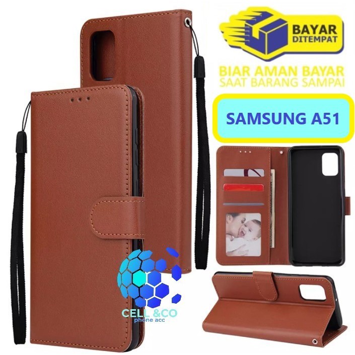 Flip cover SAMSUNG A51 Flip case buka tutup kesing hp casing hp flip case leather wallet