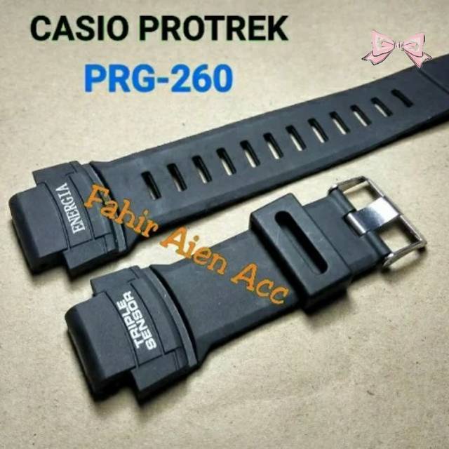 TALI STRAP CASIO PRW3500 RUBBER STRAP TALI JAM TANGAN CASIO PROTREK PRW-3500 PRW 3500 WARNA HITAM