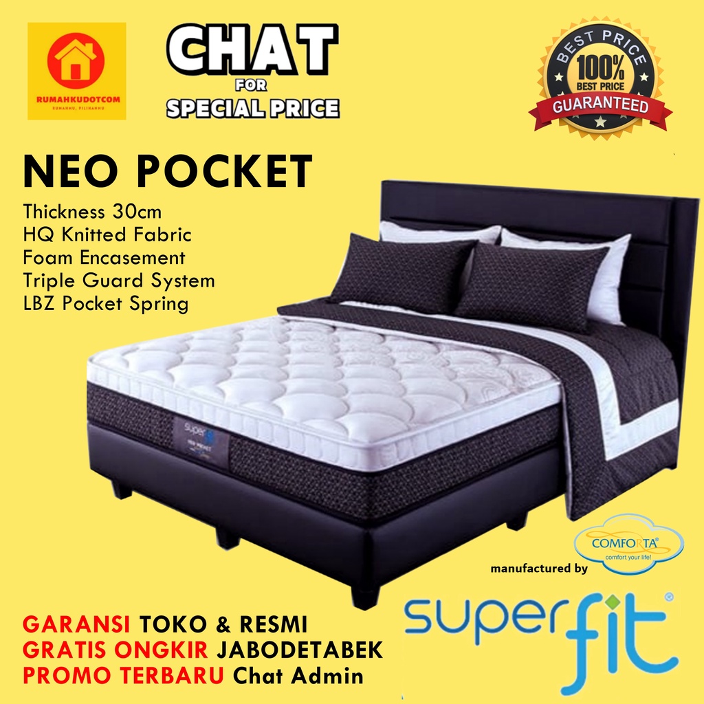 KASUR SPRINGBED PROMO - MATRAS KASUR COMFORTA  SUPERFIT - NEO POCKET - SUPERFIT