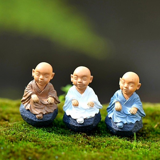 Pajangan Shaolin Lucu Cake Topper Imlek Patung Biksu Budha Kecil Murah Harga Grosir Termurah