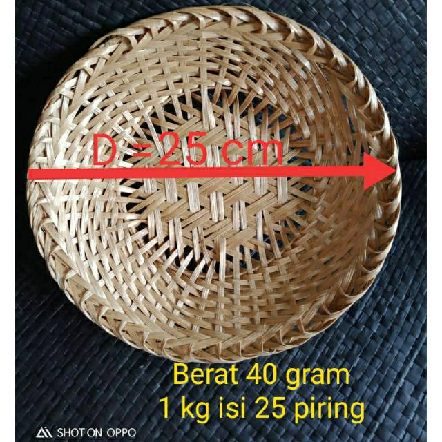Piring Anyaman bambu