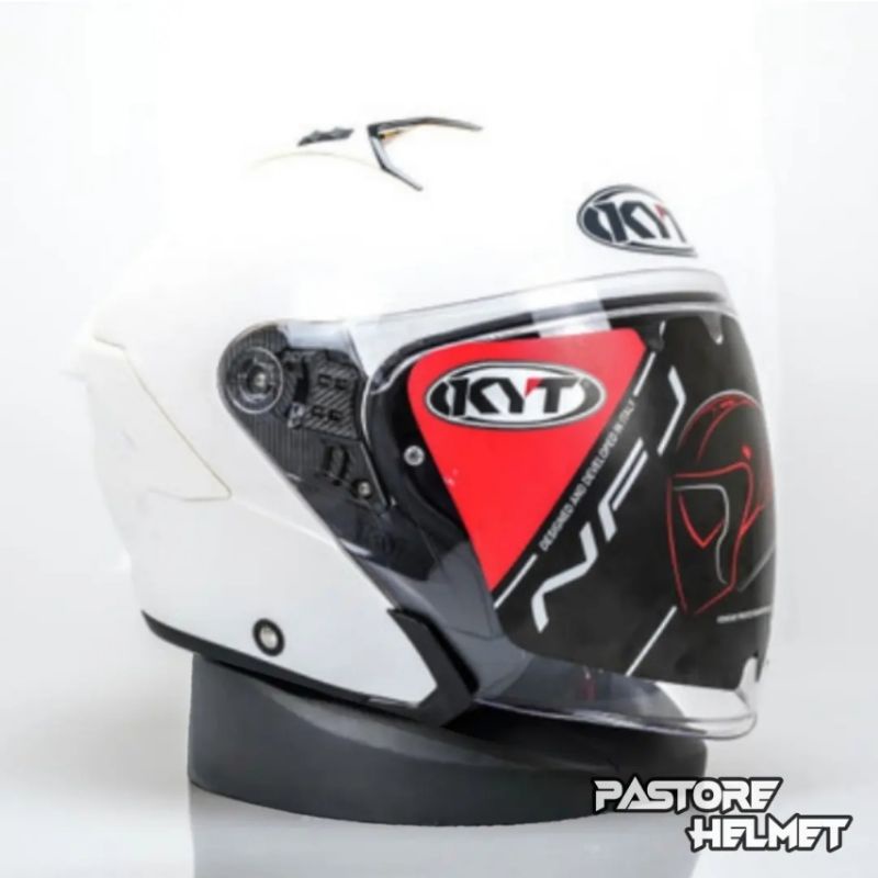 Helm KYT NFJ Plain White / NFJ Solid Putih / Produk Original KYT