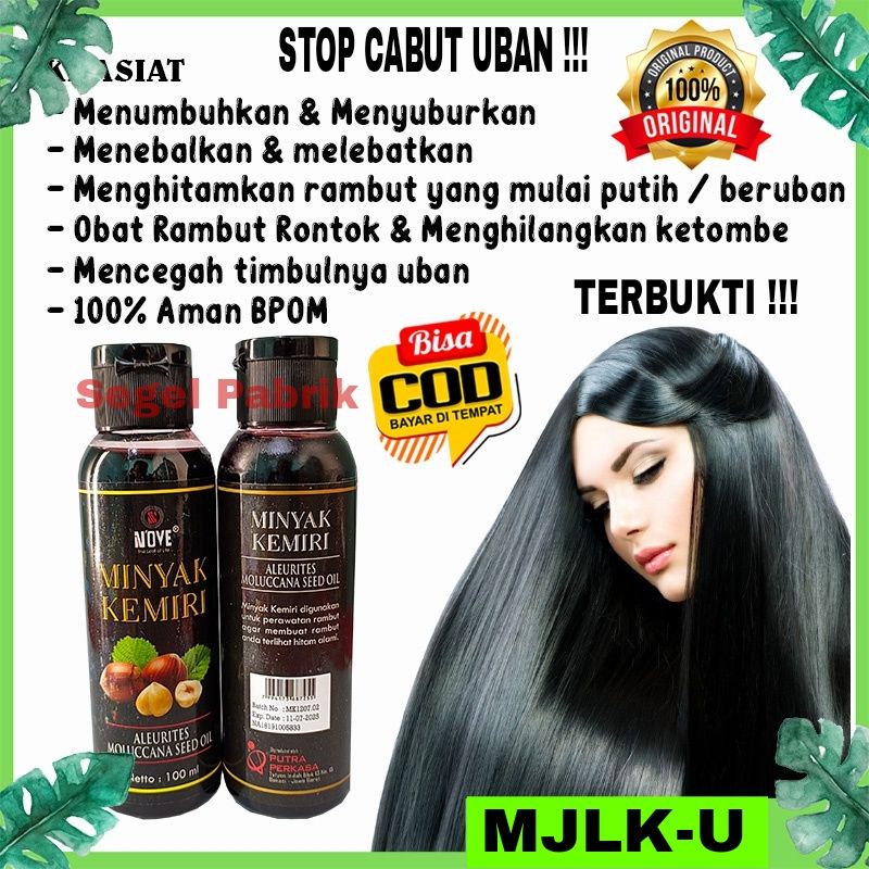 Minyak Kemiri Asli Penghilang Uban Penghitam Rambut Permanen Dalam 7 Hari Ampuh